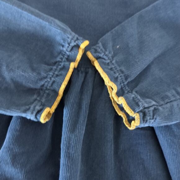 Mud Pie toddler girls Embroidered  Cord Dress Navy blue color girls size 4T EUC - Picture 9 of 10